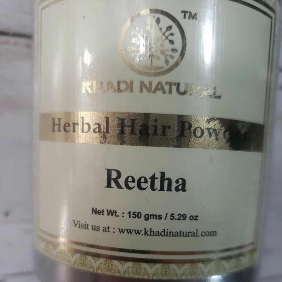 Polvo Reetha para el cuidado del cabello orgánico puro herbal natural Khadi 150 g (HECHO EN LA INDIA) Foto 2 de 3