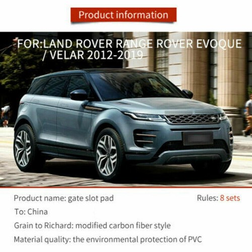For Land Rover Range Rover Evoque 2012-2019 Accessories Door Pad Gate Slot Mats - Picture 12 of 27