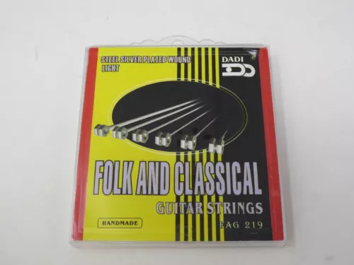 Steel Silver Plated Wound Light Folk and Classical Guitar Strings FAG219