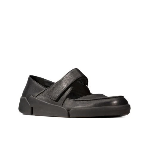 Scarpe da donna Clarks Tri Jasmine in pelle nera taglia UK 5D