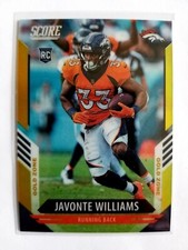 2021 PANINI SCORE GOLD ZONE PRIZM JAVONTE WILLIAMS RC! 33/50! 1/1! JERSEY #!