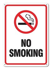 Hall Signs No Smoking Sign, Smoking Sign Legend 10 X 7 Rust Free 0.40 Aluminum