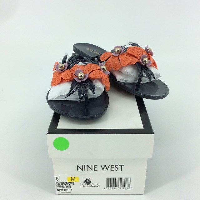 nine west jelly flip flops