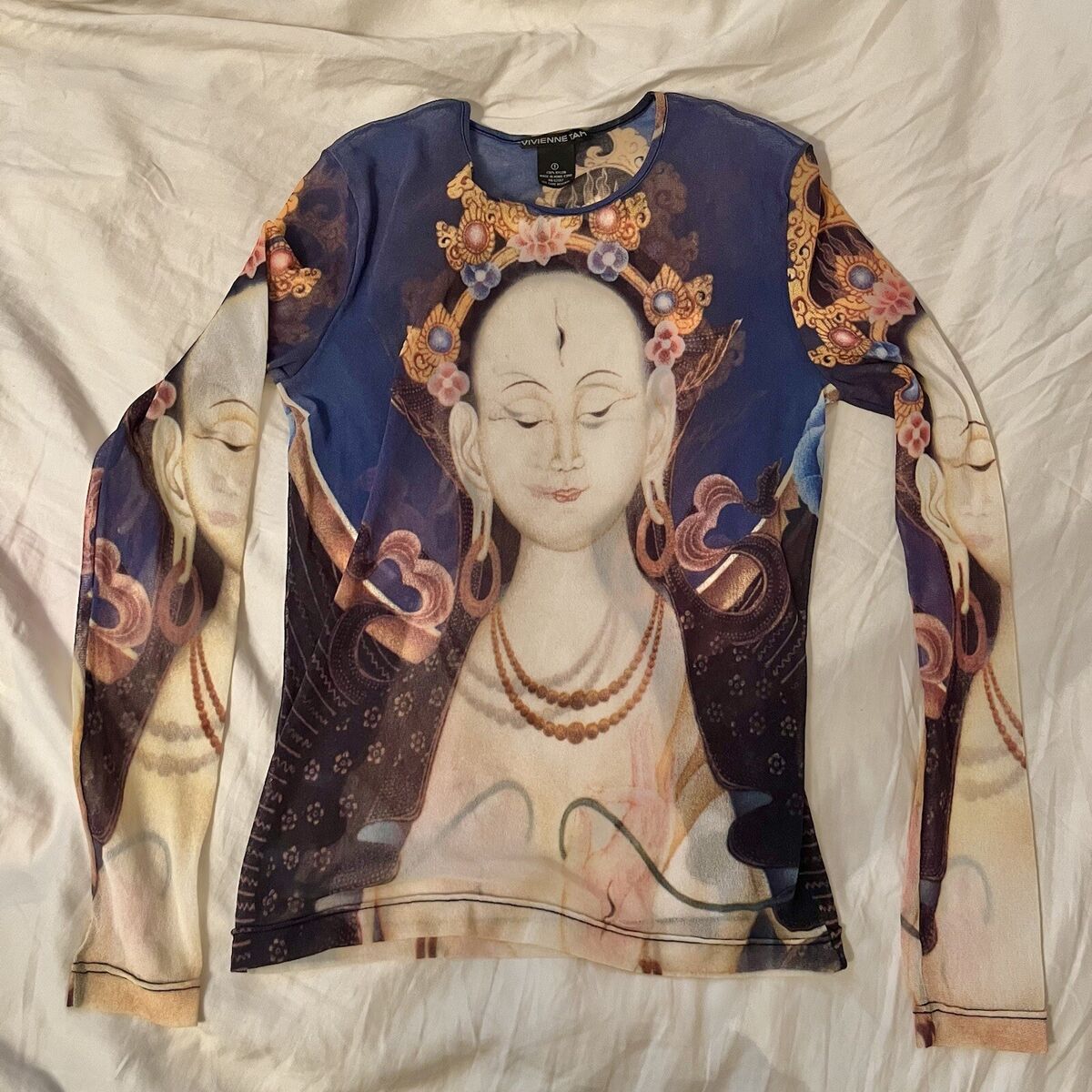 VIVIENNE TAM BUDDHA MESH NETTING TOP ARCHIVE VINTAGE VIVIENNE TAM BUDDHA MESH NETTING TOP ARCHIVE VINTAGE