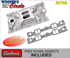 Edelbrock 2716 Performer Eps Intake Sb Chevy Vortec W Free Intake Gaskets