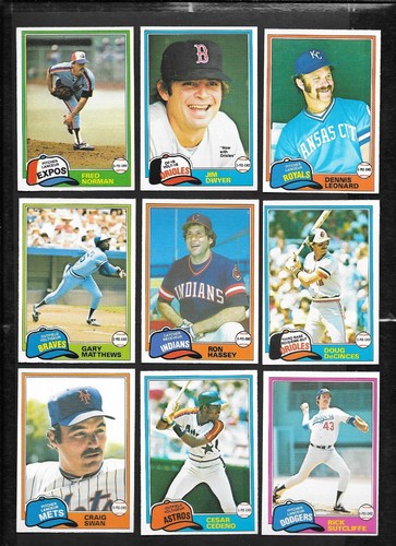 1981 OPC 81 O PEE CHEE TOPPS MLB BASEBALL CARD GRAY BACK 126-250 SEE LIST - Picture 118 of 247