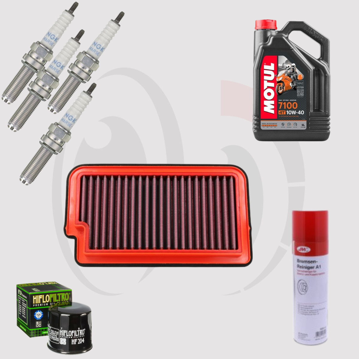 Kit Entretien YAMAHA MT-10 anti usure moteur boîte dure avec lubrifiant Motul 7100 rouge 4L