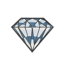 Earth Diamond Gems Jewels Crystals Embroidered Iron-On Patch Cosplay Uniform DIY