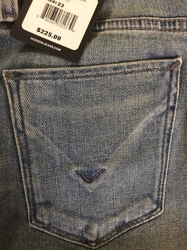 $225 Hudson Women’s Size 23 FAYE Straight Leg High Waist Blue Jeans - Picture 7 of 9