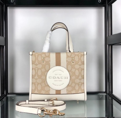 COACH Logo Beige 2way Hand Bag Shoulder Bag Rare New | eBay