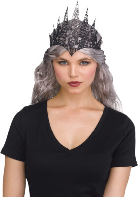 Black/Flexible Glitter Crown - Fun World