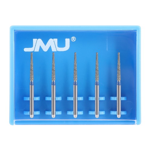 JMU Flat End Taper Diamond Burs FG Burs for High Speed Handpiece Color-coded 5pc - Picture 4 of 11
