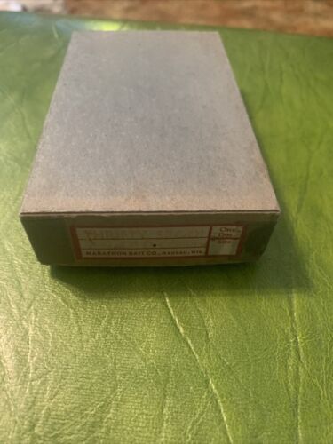 12 Vintage Wisconsin Marathon Köder Wausau Tackle Köder Kupfer Löffel in Box