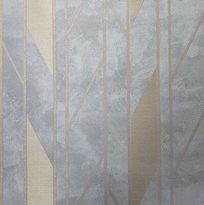 Modern Gray gold bronze metallic contemporary lines faux concrete textured 3D