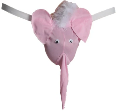 Men’s Novelty Elephant Posing Pouch G-String Thong One Size Stag Do