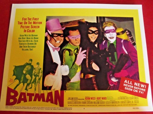 1966 "Batman" Villans Lobby Card #4 11 X 14 Adam West Burt Ward - 第 1/1 張圖片