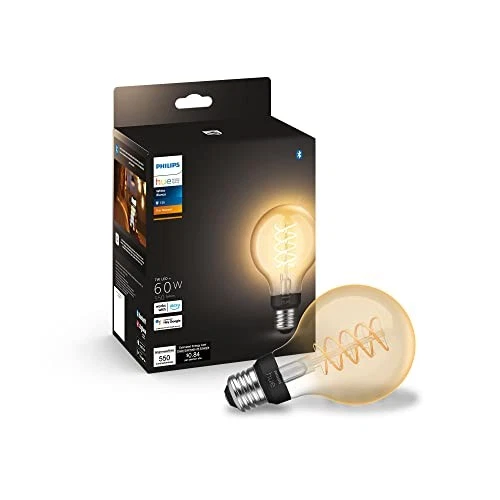 PHILIPS HUE PHILIPS HUE SMART 60W G25 FILAMENT LED BULB - SOFT WARM WHITE - Image 2 of 4