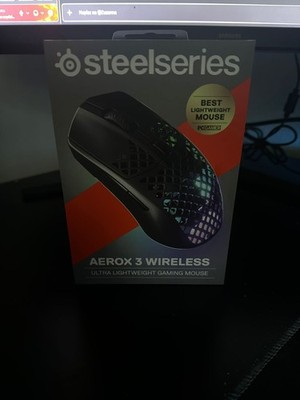 SteelSeries Aerox 3 Wireless 2022 Onyx Schwarz   Gaming Maus + OVP   Bluetooth
