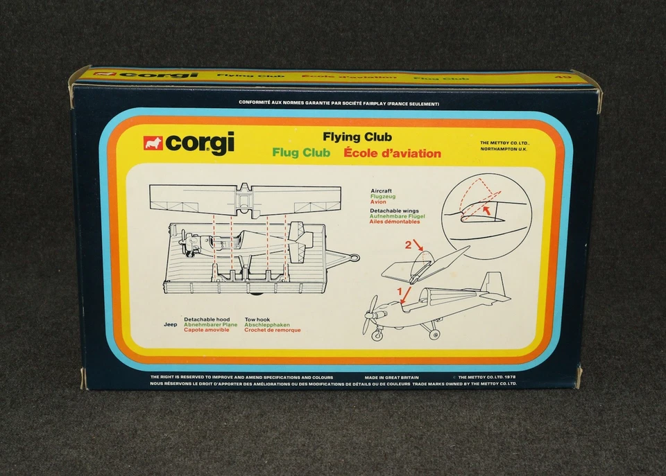 Corgi #49 1978 Flying Club Jeep Nipper Aircraft Plane Window Box MIB - Image 2 of 4