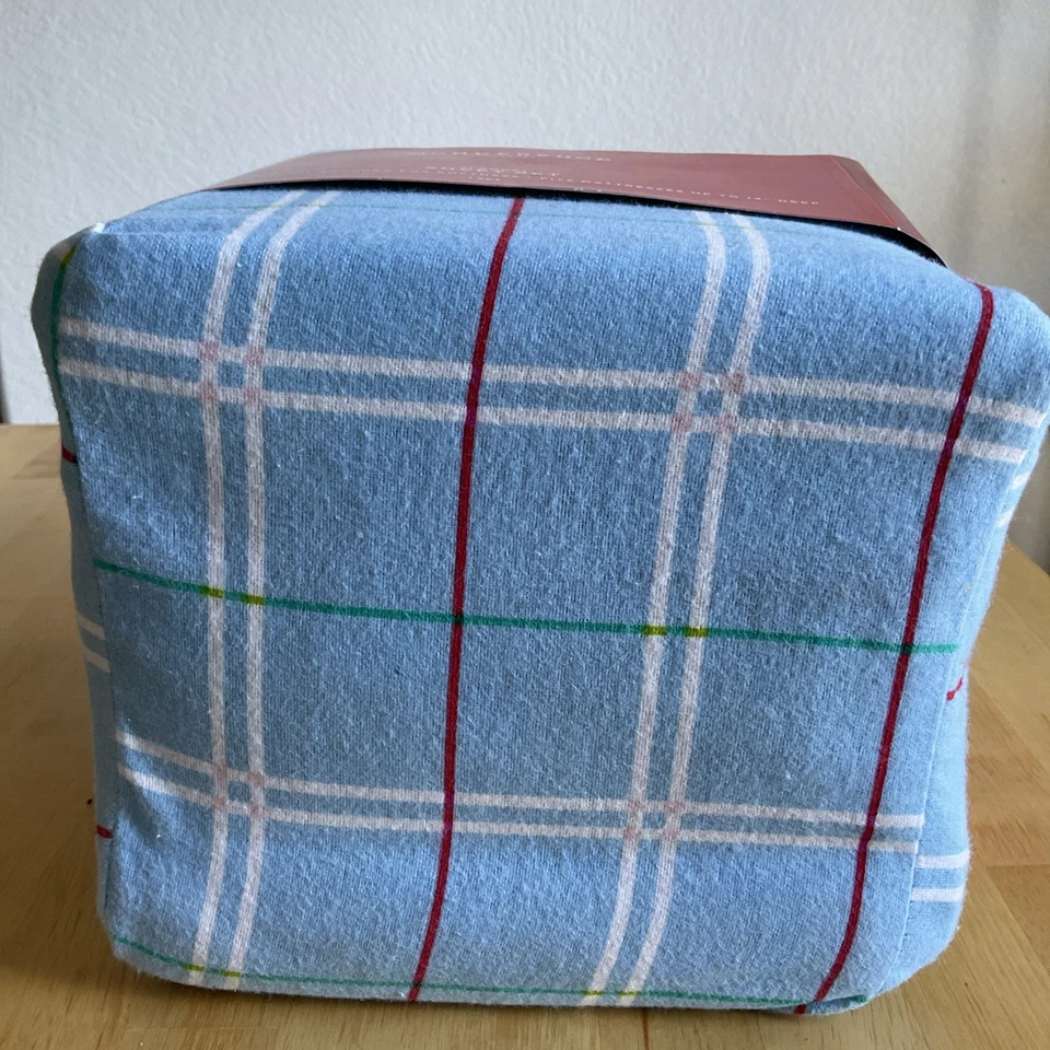 Nuevo con etiquetas Juego de sábanas de franela de Navidad de invierno Target Wondershop azul a cuadros, tamaño completo Foto 4 de 4