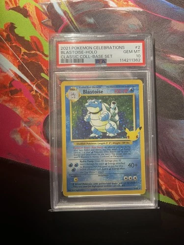 2021 POKEMON CELEBRATIONS CLASSIC COLLECTION #2 BLASTOISE-HOLO PSA 10