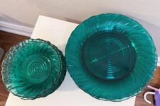 💎 Vintage 1930s Jeannette Ultramarine Swirl Depression Glass – 6 Complete Sets