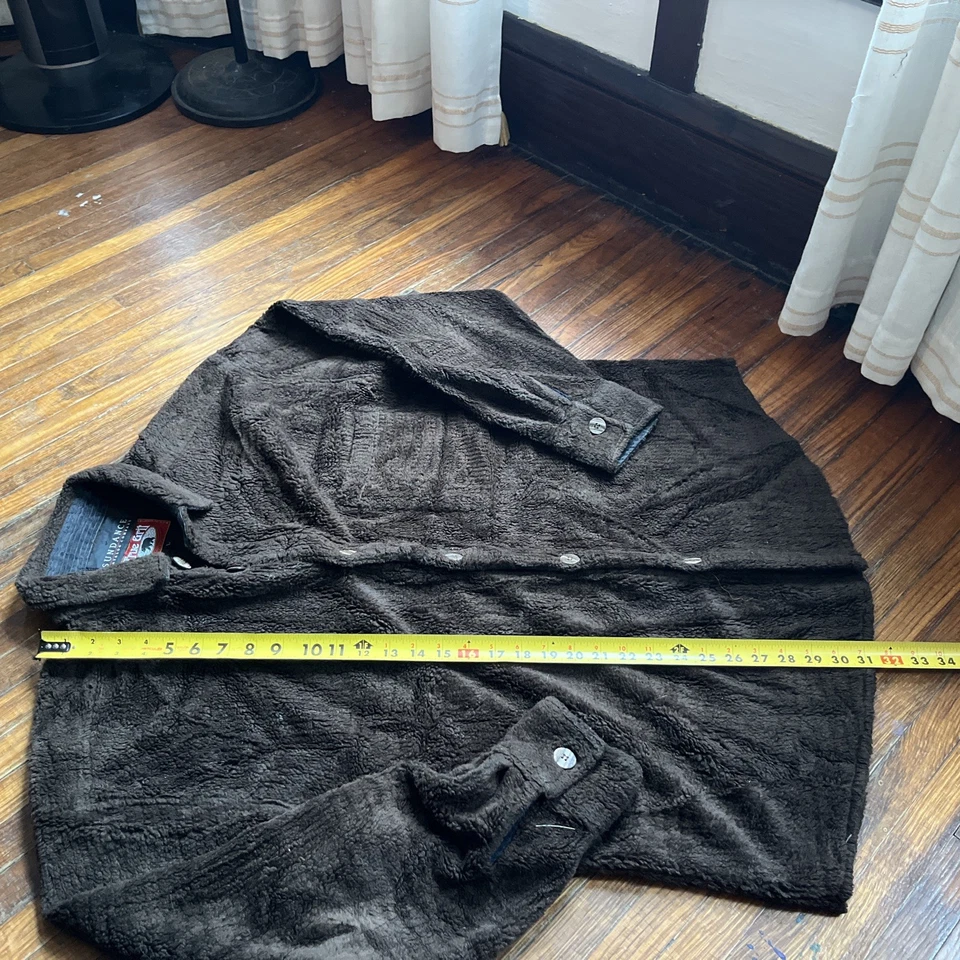 Оба Sundance каталог винтажный коричневый Shacket куртка на пуговицах женский размер большой - Изображение 4 из 4