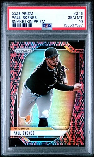 138537597 Paul Skenes 2025 Panini Prizm #248 Snakeskin PSA 10