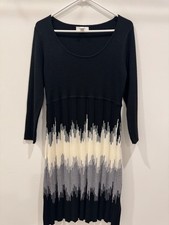 DRESSBARN Women’s Sweater Dress Sz L Black Gray