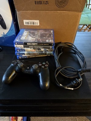 Sony PS4 Pro 1TB Console Bundle w/ Controller & 5 Games Tested Working