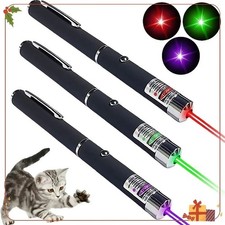2 in 1 Laser Pointer Pen Green Blue Red Light Visible Beam Lazer