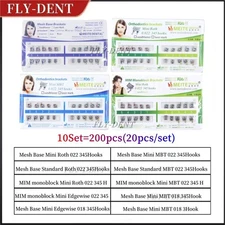 10 Sets Dental Orthodontic Bracket MIM Monoblock Mini Roth/MBT 022/018 345 Hooks