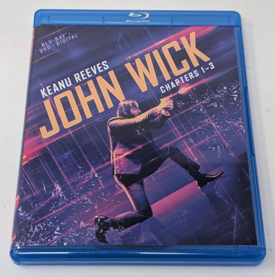 John Wick: Chapters 1-3 (Blu-ray + DVD + Digital) Complete Trilogy Set HTF