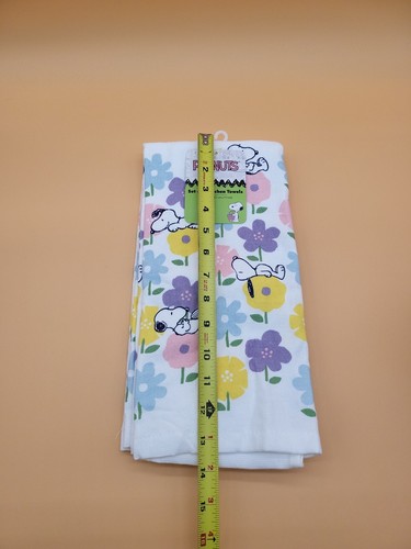 Peanuts New With Tags 2025 Snoopy Floral Kitchen Towel Set Of 2 18 In x 28 In - Picture 12 of 12