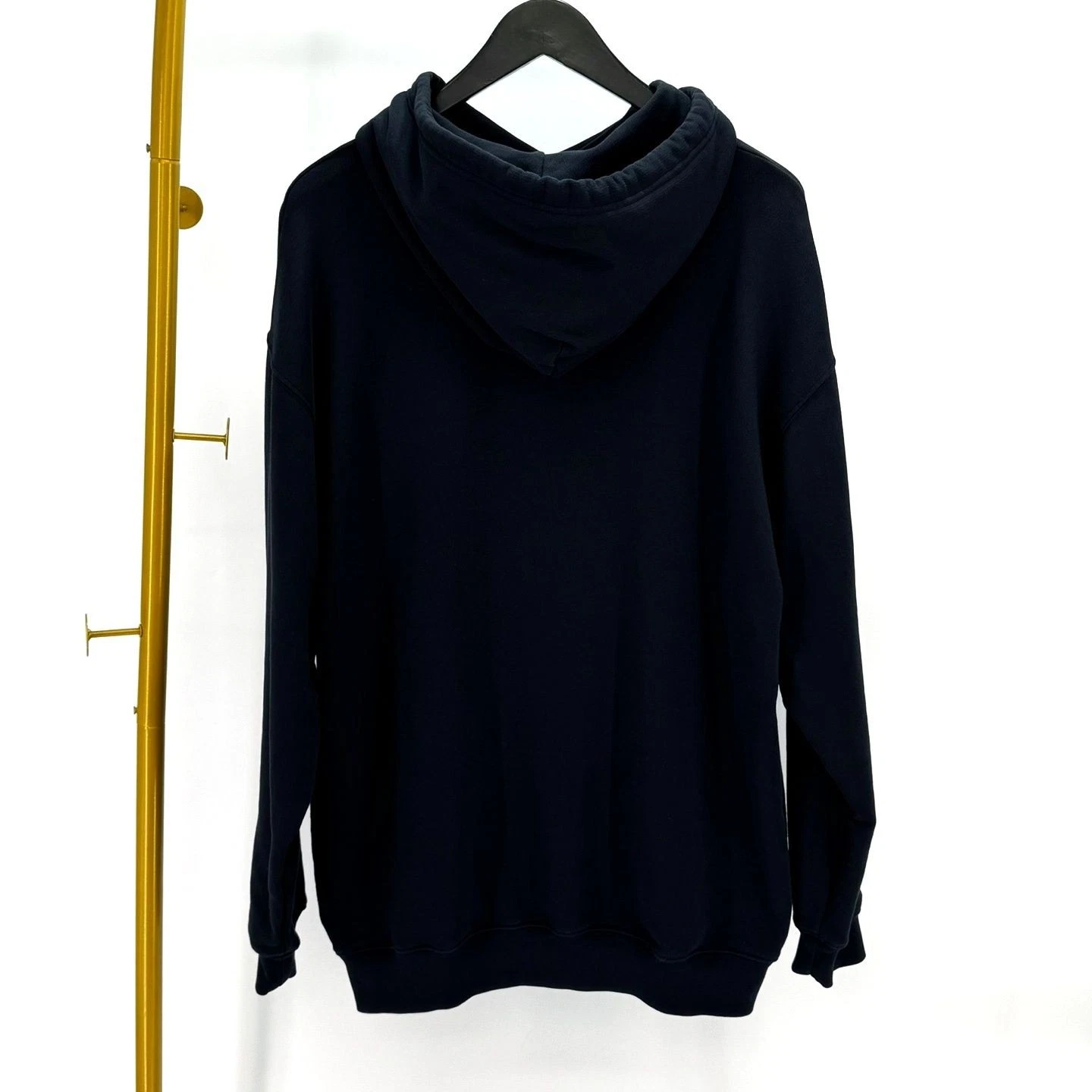 Balenciaga Laurel Rainbow felpa con cappuccio oversize nera 124453352