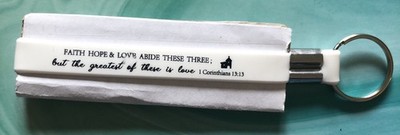 Bible Verse Silicone Keychain Key Ring 1 Corinthians 13:13 - Free Shipping