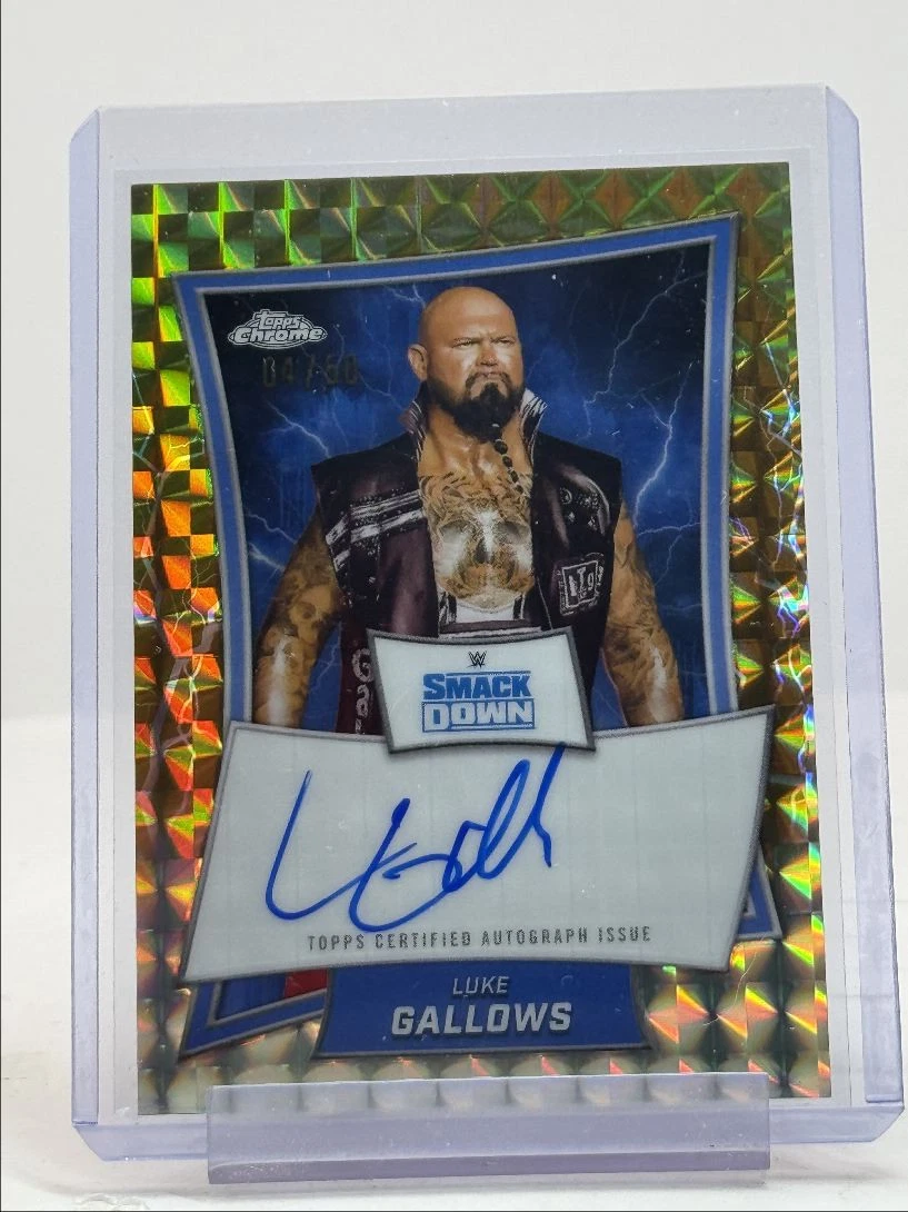 LUKE GALLOWS 2025 TOPPS CHROME BLUE BRAND GOLD GEOMETRIC AUTO /50 Q0786