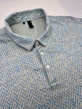 Adidas Polo Shirt Men 2XL Semi Blue Burst Ultimate 365 Jacquard Golf Performance