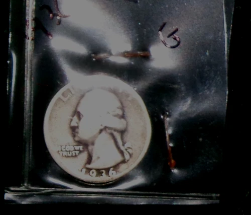 1936-D SILVER WASHINGTON HEAD QUARTER - GRADES - "VERY GOOD"