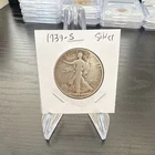1939-S Liberty Walking Half Dollar 50C Silver 0.9 Fineness Business Strike