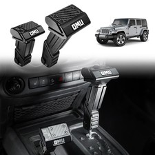 2pcs Carbon Fiber Automatic Gear Shift Knob For 2011-2017 Jeep Wrangler Jk Jku