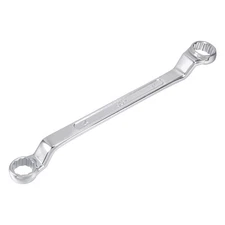 24mm x 27mm Metric 12 Point Offset Double Box End Wrench Chrome Plated Cr-V