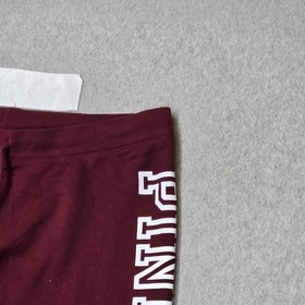 PINK Victoria's Secret Women Activewear Pants M Burgundy Graphic PINK NATION