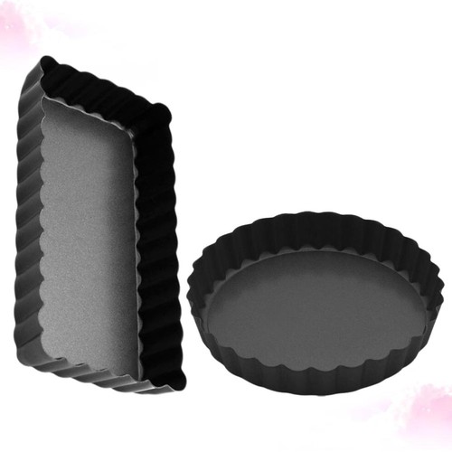 2 Pcs Egg Tart Tray Pizza Making Pan Baking Plate Live Bottom Cake Molds - Picture 8 of 11