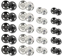 120 Sets Sew-On Snap Button Metal Snap Fastener Press Button for Sewing Clothing