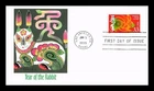 Dr Jim Stamps 33c Lunar New Year Rabbit 1999 First Day Issue Fleetwood Cachet