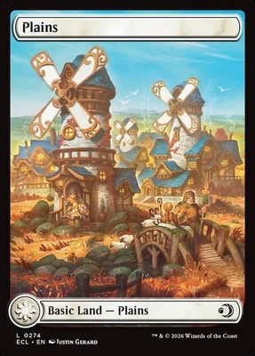 MTG Lorwyn Eclipsed *FOIL* FULL ART LORWYN C Plains #0274