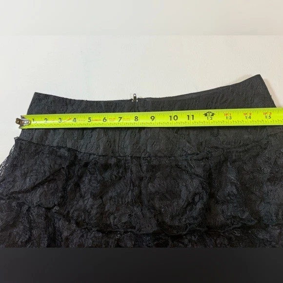 Y2K adolescente talla 16 negro encaje My Michelle una línea falda forrada capas gótico (bin DD) Foto 2 de 4