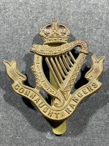 WW2 WWII Military British English Connaught Rangers Cap Badge Insignia Metal Pin