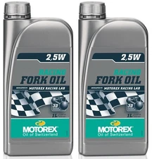 2 Bottles Motorex 2.5W Racing Fork Oil Low Friction Motorcycle 1L